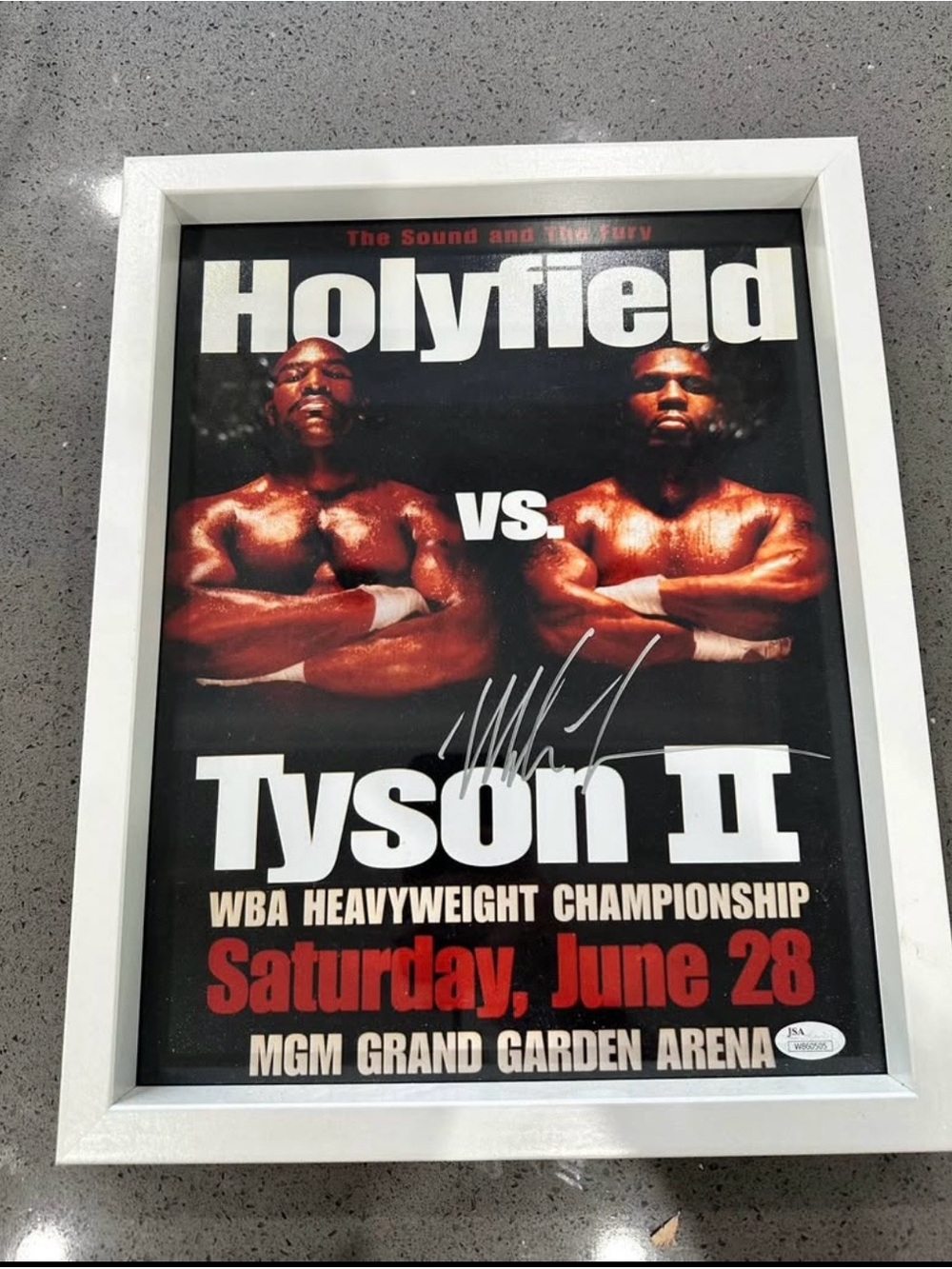 Mike Tyson Autographed Fight Promo.